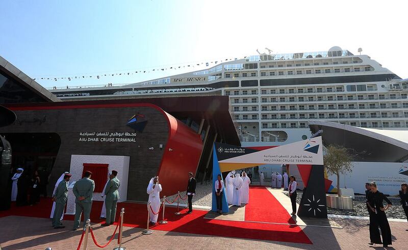 The new cruise terminal at Mena Zayed has opened. Satish Kumar / The National