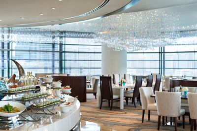 The breakfast spread is laid out at Aqua. Photo: Rosewood Hotels