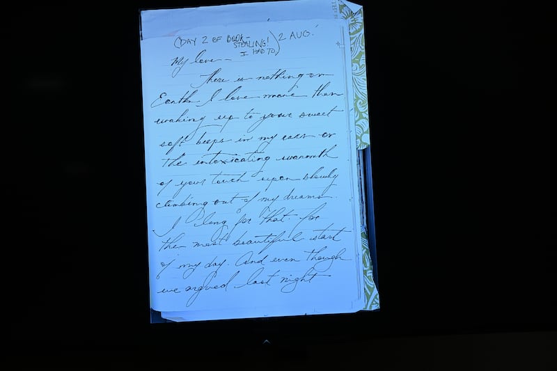 A love letter from Heard to Depp. EPA