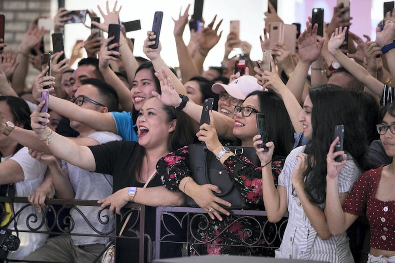 DUBAI, UNITED ARAB EMIRATES. 19 SEPTEMBER 2019. 

Crowd cheer Miss Universe Catriona Gray  at a meet and greet event in Burjuman Mall.

(Photo: Reem Mohammed/The National)

Reporter:
Section: