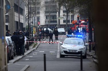 Police outside the offices of Charlie Hebdo following the terror attack on January 7, 2015 in Paris, France. Getty Images.