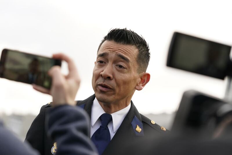 Head of the National Criminal Investigations Division, Andy Kraag, speaks to the press on March 9, 2020 in Schiphol, before the opening of the trial. AFP