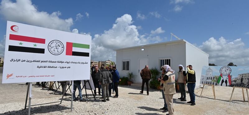 One of the homes, part of a Dh65m UAE aid project in Syria. Wam
