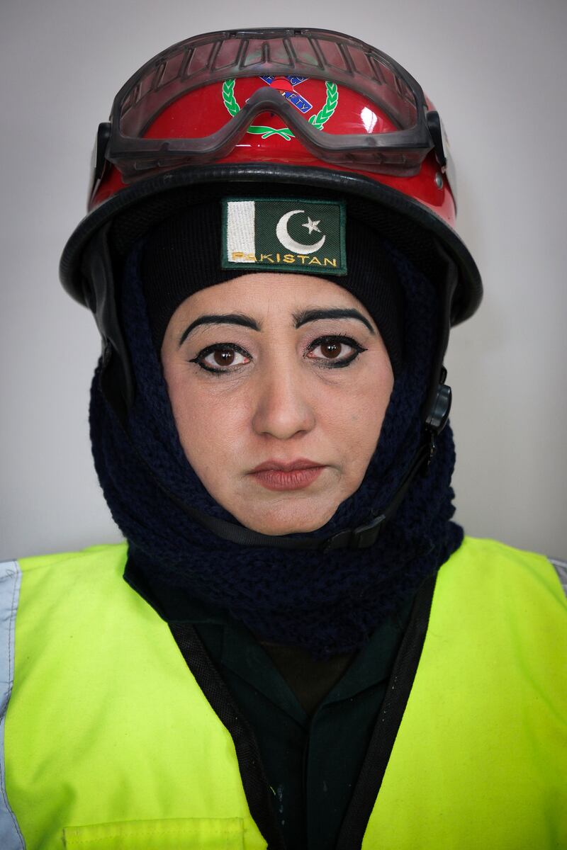 Deeba Shahnaz from the Pakistani search and rescue team