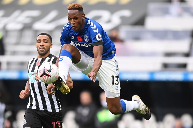 Yerry Mina - 6: The Colombian was untroubled in the first half but had more to do after the break as Newcastle offered bit more of a threat. Booked for a cynical foul on Saint-Maximin and was on the wrong side of Fraser when the Scot surged away down left to set-up the second goal. EPA