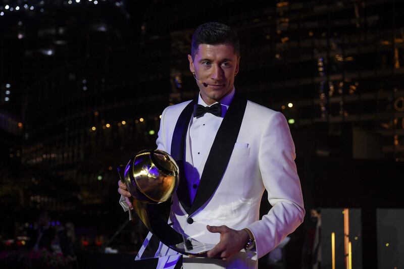 Foto Fabio Ferrari - LaPresse
27 Dicembre 2020 Dubai ( Emirati Arabi )
Sport
Dubai Globe Soccer Award 2020 - Dodicesima Edizione.
Nella foto: Best player of the Year, Robert Lewandowski. 
photo Fabio Ferrari - LaPresse
December 27, 20720 Dubai (Unated Arab Emirate)
Sport
Dubai Globe Soccer Award 2020 - 12th Edition.
In the pic: Best player of the Year, Robert Lewandowski. 