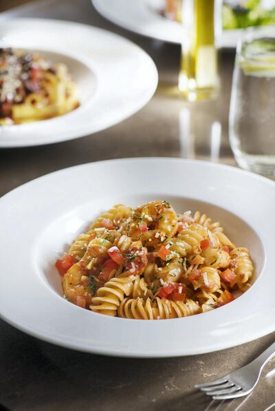 Swap regular pasta for a lentil or chickpea version. Photo: Cafe Bateel