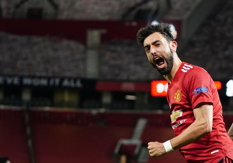 AM Bruno Fernandes (Manchester United)
For a team to score six in a major semi-final is unusual. For one player to be involved in all of those goals rarer still. He scored two and directly assisted two against Roma in United’s huge stride towards the Europa League final. AP Photo