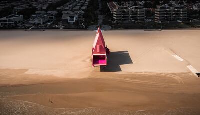 A lonely small pink church in Qinhuangdao, China, by Rong Xu. Photo: Art of Building