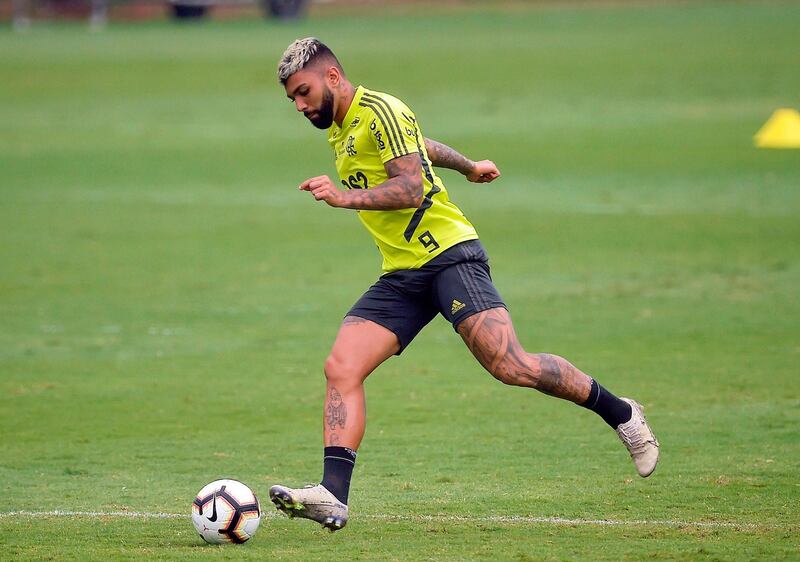 Flamengo's star player Gabigol during a training session in Rio. AFP