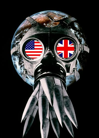 Defended to death, 1980 photomontage, Tate collection, remade in 2003 as Union Mask. Courtesy Peter Kennard