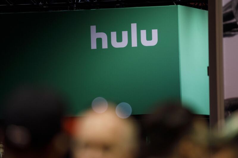 Hulu LLC signage is displayed during the D23 Expo 2019 in Anaheim, California, U.S., on Friday, Aug. 23, 2019. Walt Disney Co. is turning the D23 Expo, the biennial fan conclave, into a big push for its new streaming services. Photographer: Patrick T. Fallon/Bloomberg