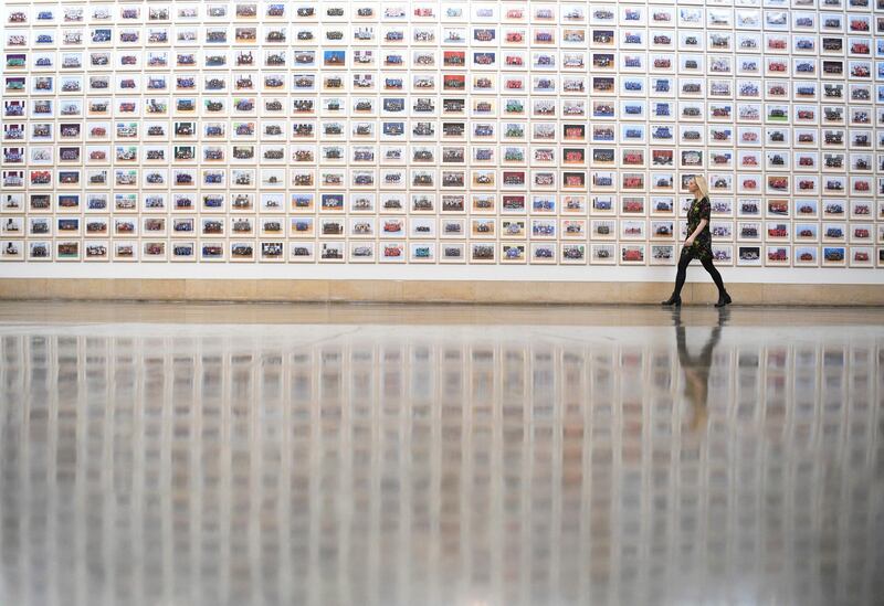British artist Steve McQueen's work "Year 3" during a press preview at Tate Britain  in London.