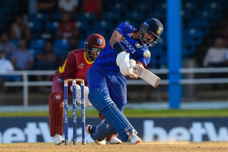 Axar Patel hit an unbeaten fifty to guide India to a series win in the second ODI against the West Indies at the Queens Park Oval, Port of Spain, Trinidad and Tobago, on Sunday, July 24, 2022. AFP