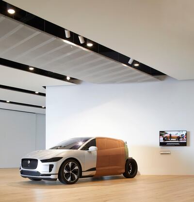 A clay model of Jaguar's I-PACE electric car, showing the design process. Jaguar's Director of Design, Ian Callum is Scottish Hufton+Crow