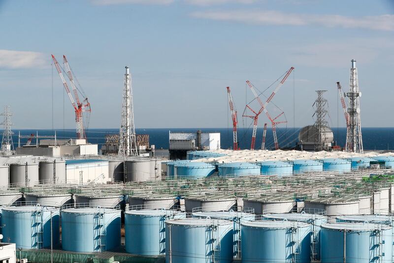 epa07311996 The reactor units 1 to 4 are seen over storage tanks of radiation contaminated water at the tsunami-crippled Tokyo Electric Power Company's Fukushima Daichi Nuclear Power Plant under decommissioning works in Okuma, Fukushima Prefecture, northern Japan, 23 January 2019. The nuclear power plant was devastated on 11 March 2011 by tsunami following the magnitude 9.0 earthquake.  EPA/KIMIMASA MAYAMA