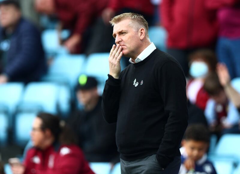 Dean Smith guided Aston Villa to Premier League promotion in his first season and kept the club in the top flight. Reuters
