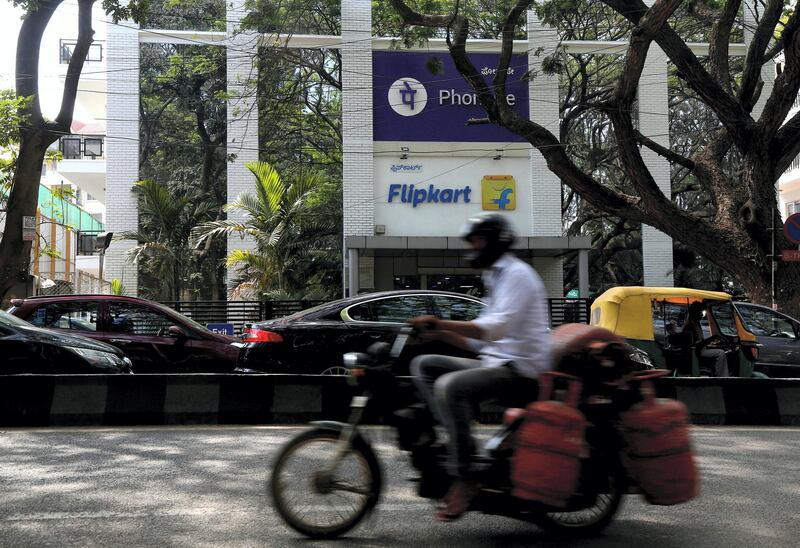 epa06536759 A general view of an office of e-commerce company Flipkart, in Bangalore, India, 17 February 2018. According to reports, the United States retailer Walmart Inc is in talks to buy a stake of more than 40 per cent, valued at more than the 12 billion US dollars, and will be the biggest deal overseas by Walmart.  EPA-EFE/JAGADEESH NV *** Local Caption *** 54128628