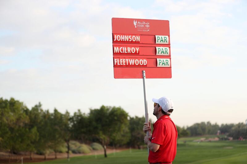 Abu Dhabi, United Arab Emirates - January 18th, 2018: Abu Dhabi HSBC Championship. Thursday, January 18th, 2018 at Abu Dhabi Golf Club, Abu Dhabi. Chris Whiteoak / The National