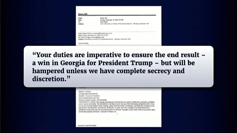 Trump supporters insist that he won the state of Georgia during the 2020 election. House select committee / AP