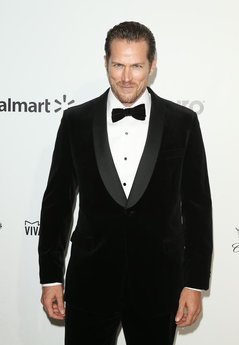 Jason Lewis arrives at the 2020 Elton John Aids Foundation Oscar Viewing Party on February 9, 2020, in California. AFP
