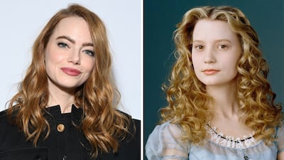 Emma Stone (left) lost out on the role of Alice in Tim Burton's Alice in Wonderland to Mia Wasikowska. Photos: Getty Images, Disney