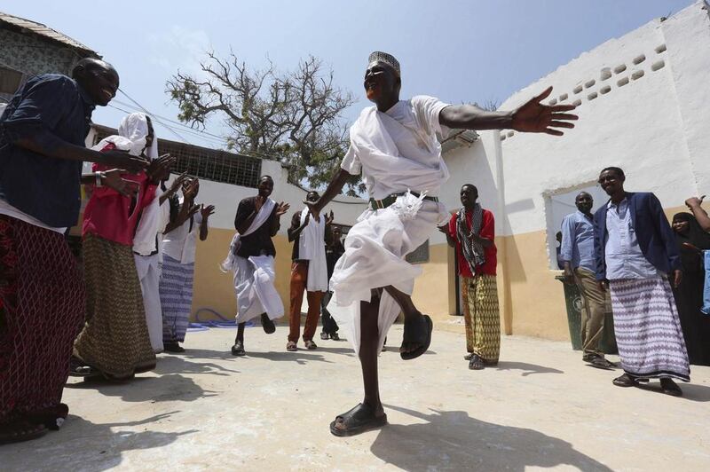 A man performs a traditional dance in Somalia’s capital Mogadishu. Feisal Omar/Reuters