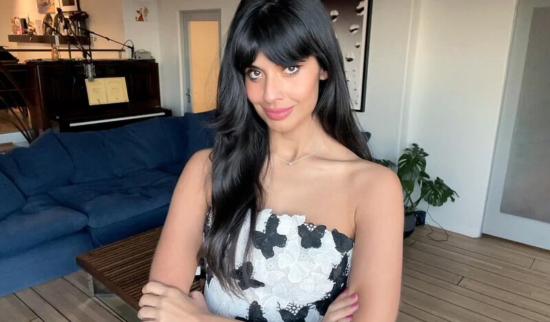 Jameela Jamil appears remotely during the 26th annual Critics' Choice Awards on March 7, 2021. Reuters