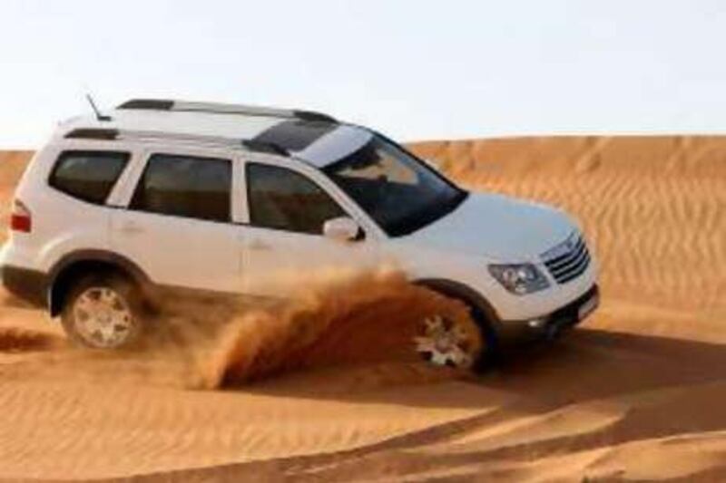 
DUBAI, UNITED ARAB EMIRATES Ð Oct 29: Picture of  KIA MOHAVE a 4WD . (Pawan Singh / The National)