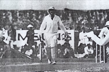 FOR SPORT MEMORY LANE SERIES - Man of the match Taslim Arif steers Kapil Dev through the slips, while Sadiq Mohammad looks on during a match between Gavaskar XI and Miandad XI at Sharjah Cricket Stadium, April 3 1981. Photo Courtesy: The Cricketer Pakistan *** Local Caption ***  6.jpg