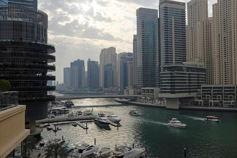 Dubai Marina, which is expected to hit a top of 25°C. Sarah Dea / The National