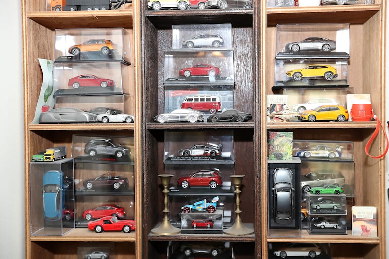 The family's collection of toy cars 