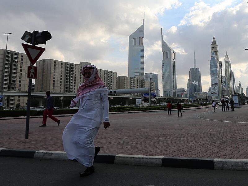 Dubai, United Arab Emirates- Dec, 08, 2015: Dubai experiences cooler and windy weather.  ( Satish Kumar / The National )
ID:99248
Section:  Standalone *** Local Caption ***  SK-Weather-08122015-01.jpg