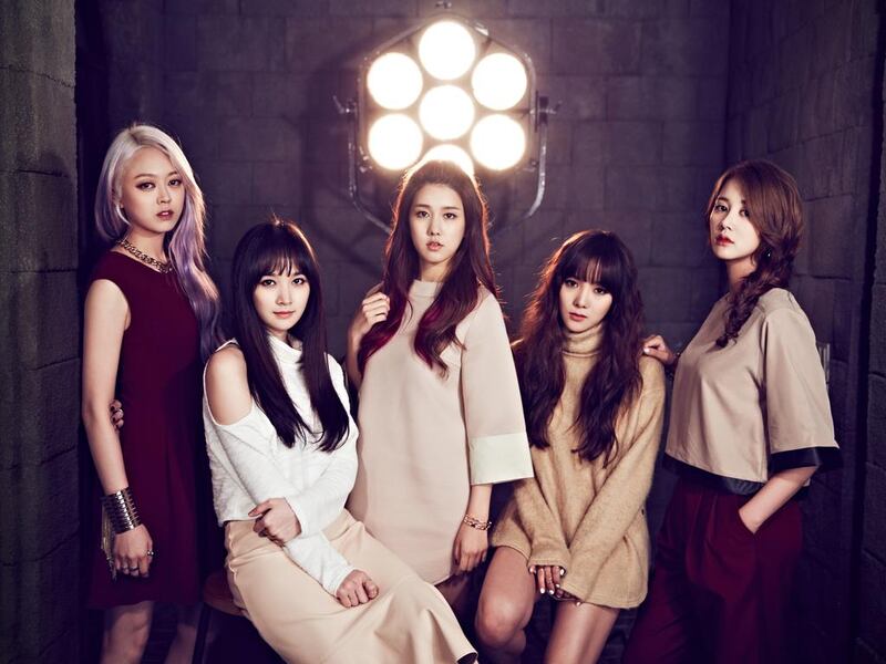 Members of girl band SPICA, from left, Kim Bo A, Park Na Rae, Yang Ji Won, Kim Bo Hyung and Park Si Hyun. Courtesy MMK Network