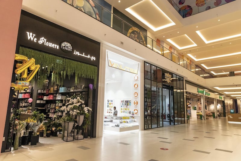 DUBAI, UNITED ARAB EMIRATES. 11 APRIL 2021. the newly opened Circle Mall in jvc with some of the shops already serving eager residents of Jumeirah Village Circle. (Photo: Antonie Robertson/The National) Journalist: Janice Rodrigues. Section: National.