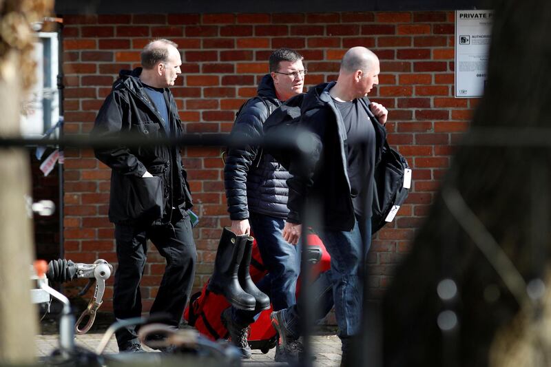 FILE PHOTO: Inspectors from the Organisation for the Prohibition of Chemical Weapons (OPCW) arrive to begin work at the scene of the nerve agent attack on former Russian spy Sergei Skripal, in Salisbury, Britain, March 21, 2018.  REUTERS/Peter Nicholls/File Photo