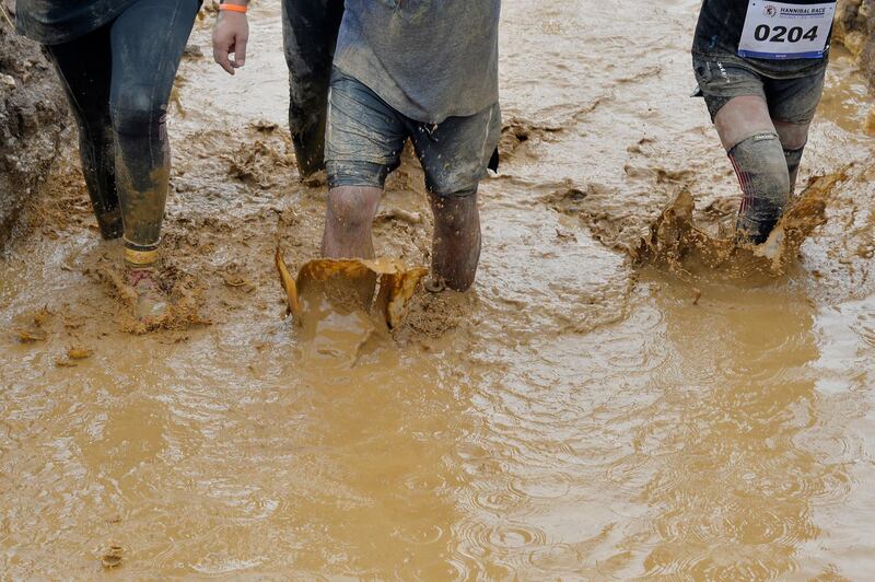 Participant takes part in the annual of Hannibal race Lebanon 2019 in Zen village, district of Batroun north Beirut, Lebanon. More than eight hundred Lebanese and foreign Participants took part in an eight km obstacle race. Courses are uniquely designed to test mental and emotional fitness. EPA