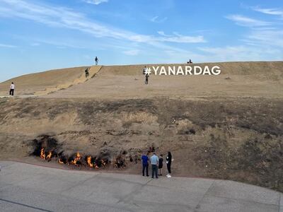 The perpetual flames at Yanar Dag. One Carlo Diaz / The National
