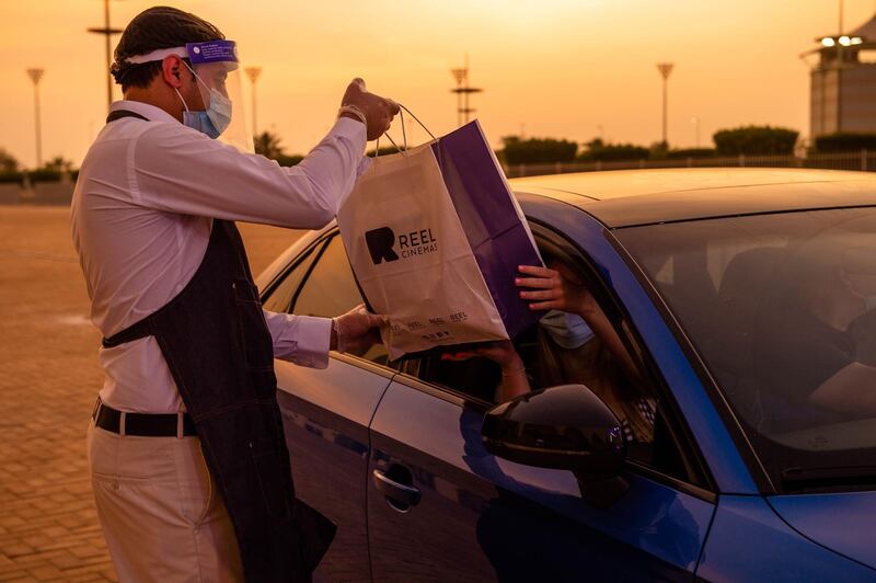 Upon arriving, movie goers are handed pre-packed snacks of food for the movie screening. Courtesy Brag