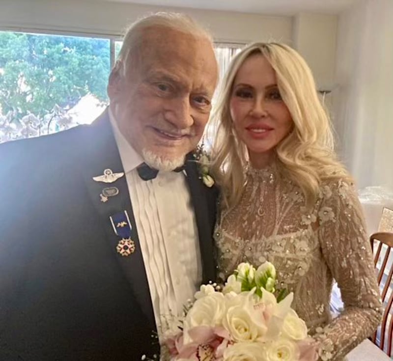 Astronaut Buzz Aldrin married his 'longtime love' Anca Faur on his 93rd birthday. Photo: Twitter / TheRealBuzz