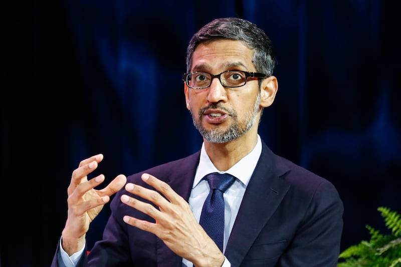 Sundar Pichai, chief executive of Alphabet and its subsidiary Google. EPA