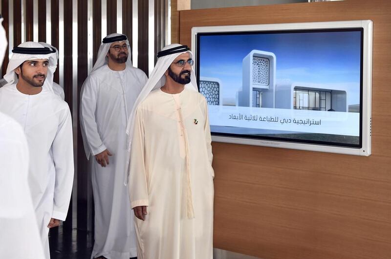 Sheikh Mohammed bin Rashid, the Vice President and Prime Minister and Ruler of Dubai, has announced ambitious plans to develop and exploit 3-D printing, a process that the consultants McKinsey estimate will have a $550 billion impact on the global economy in the next 10 years. Wam