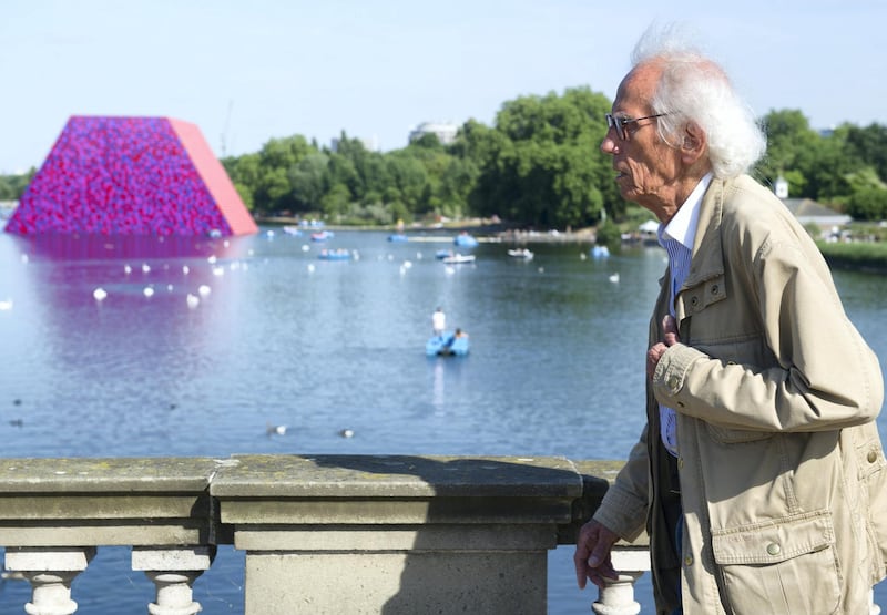 LONDON. 24th June 2018 Artist Christo with his new installation at the Serpentine Gallery in London. Gustavo Valiente for the National 