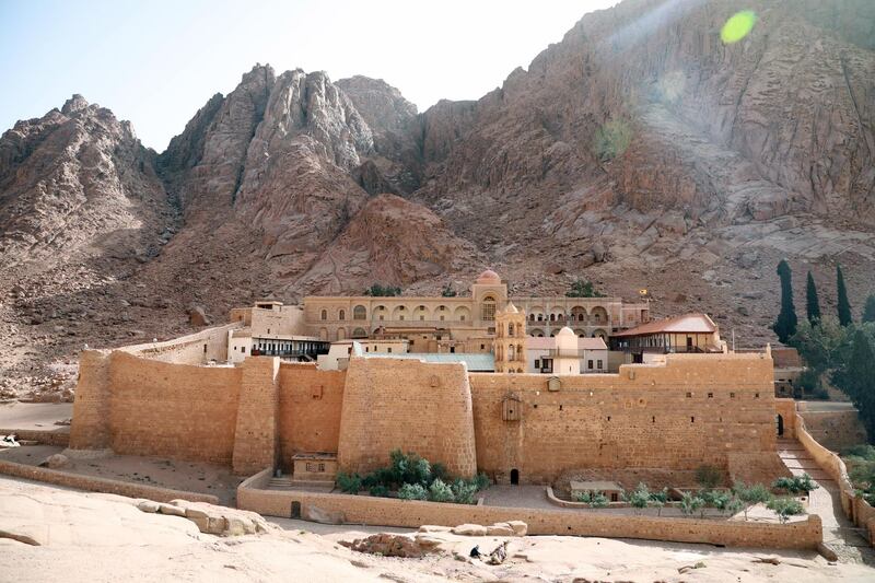 A view of the monastery of St Catherine in on the outskirts of Saint Catherine city in Egypt's South Sinai governorate. Egypt has been hit hard by the Covid-19 pandemic, receiving only 10,000 tourists a day in the last quarter of 2020. EPA