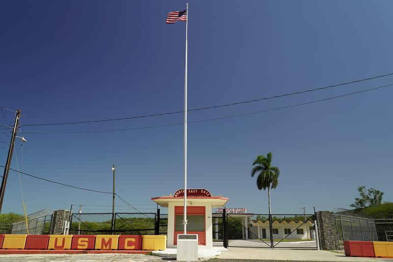 The North East Gate separating the US Naval Station at Guantanamo Bay, Cuba with Cuba. Willy Lowry / The National