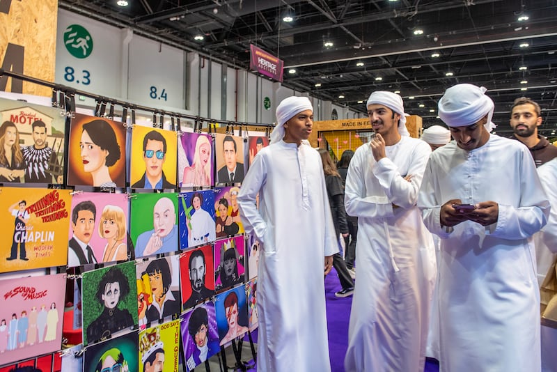 Visitors explore workshops, a theatre experience and the Artists Alley on the first day of Middle East Film & Comic Con 2024 in Abu Dhabi. All photos: Vidhyaa Chandramohan for The National 