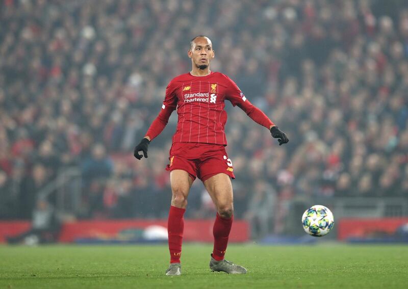 Midfield: First-choice anchor man Fabinho would offer protection in front of the likes of the inexperienced Williams. Getty Images