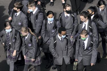 Pupils may not need to self-isolate if their classmates test positive for Covid-19 under plans being considered by the UK government. Getty Images 