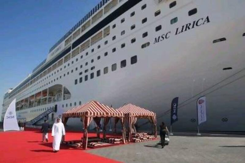 Last October MSC Cruises became the first cruise line to sail its cruises out of Abu Dhabi. Ravindranath / The National