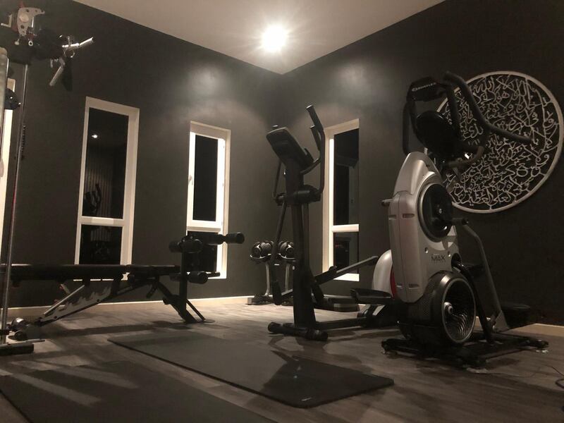 Samer Constantini converted the “under-utilised majlis” in his Al Barsha home into a gym. Courtesy Samer Constantini